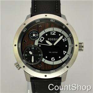 Fossil Men's Multifunctional Chronograph Watch FS4435 | Black 50mm Dial | Leather Strap | NEW