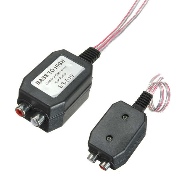 Car Audio High Level Speaker to Low Level RCA Converter 2 Channel