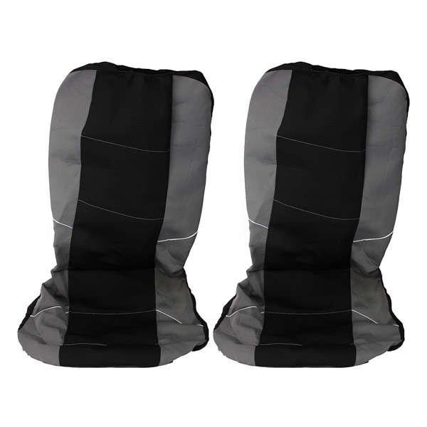 Black/Grey Universal Car Seat Covers Set Washable & Airbag Compatible