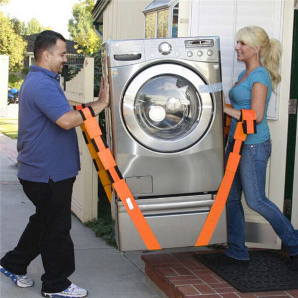 2Pcs 2Inch Furniture Moving Belt Team Straps Adjustable Mover Easier Lifting Conveying Belt