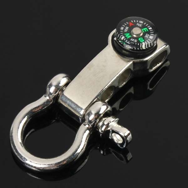 Adjustable Paracord Survival Stainless Buckle with Compass Fishing Tool