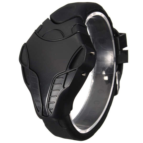 Fashion LED Digital Cobra Irregular Triangle Dial Silicone Band Wrist Watch