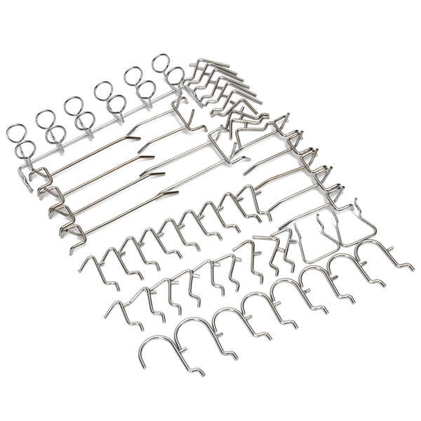 50Pcs Pegboard Display Hooks Assortment Kit Store Organizing Tools