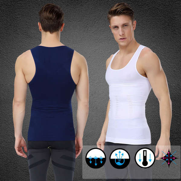 Men's Belly Slimming Body Shaper Vest Fatty Slim Shirt Corset