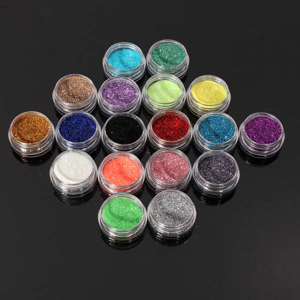 18 Colors Shiny Glitter Powder Dust Nail Art Manicure DIY Decoration