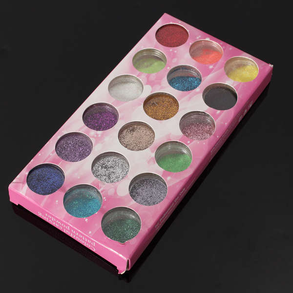 18 Colors Shiny Glitter Powder Dust Nail Art Manicure DIY Decoration