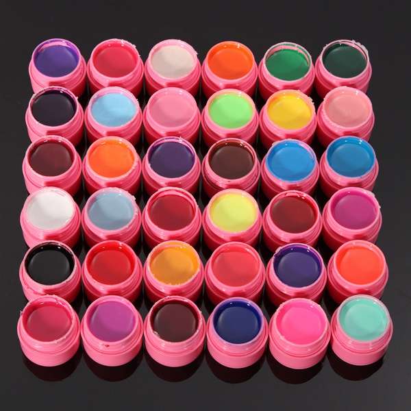 36 Pure Colors Acrylic UV Gel Builder Nail Art Manicure Set