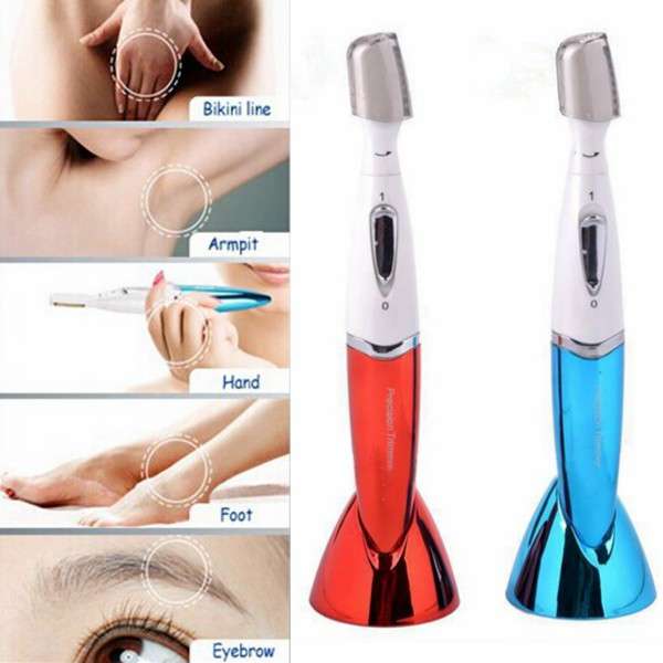 Electric Waterproof Women's Bikini Line Eyebrow Hair Shaver Epilator