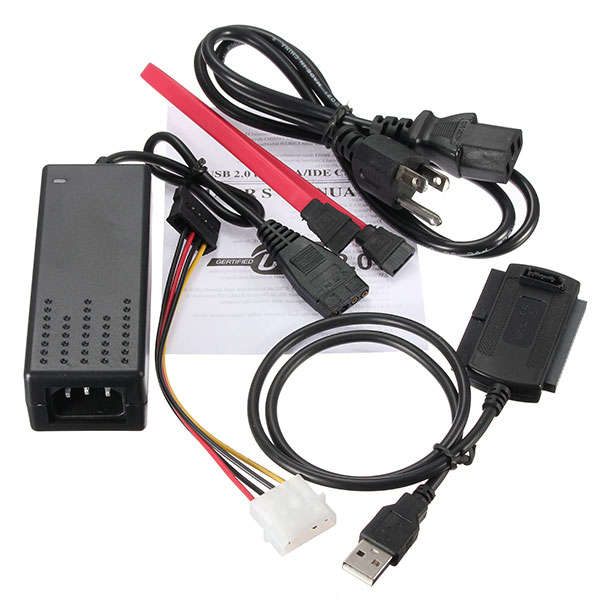 USB 2.0 to SATA IDE Hard Drive Cable for HD HDD Adapter W Power