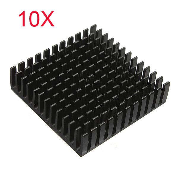 10Pcs 40x40x11mm Aluminum Heat Sink Heatsink Cooling For IC Power LED Transistor