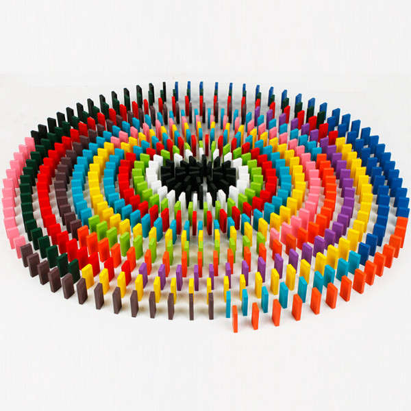 240PCS Authentic Standard Wooden Children Domino Craft Game Toys