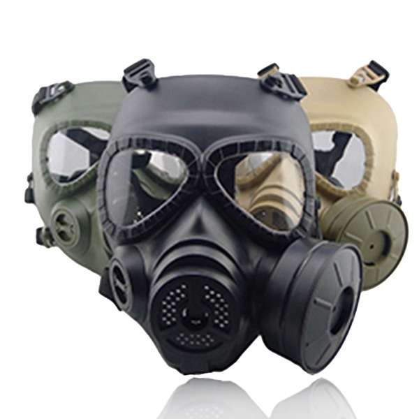 Airsoft Tactical Wargame Dummy Gas Protective Mask Cosplay Builtin Fan