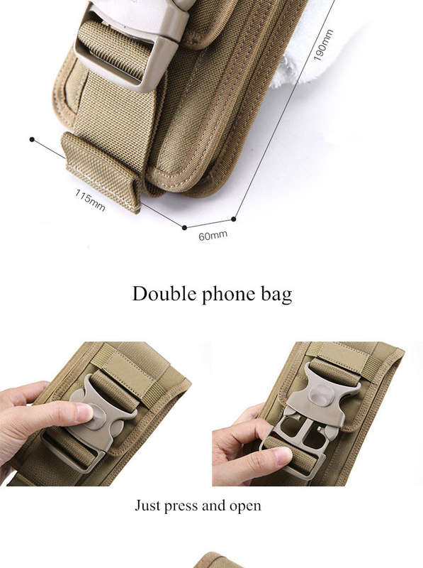 Outdoor Tactical Sport Waist Belt Pouch Multi-functional Storage Bag For Phone Below 6 Inch