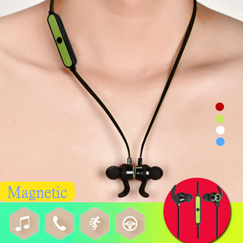 Sport Magnetic Adsorption Wireless Bluetooth 4.1 Headphone Earphone Headset Earbud