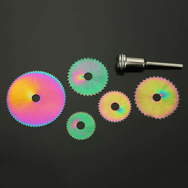 Drillpro 6pcs HSS Circular Saw Blades Set Colored Saw Blades for Dremel Rotary Tools
