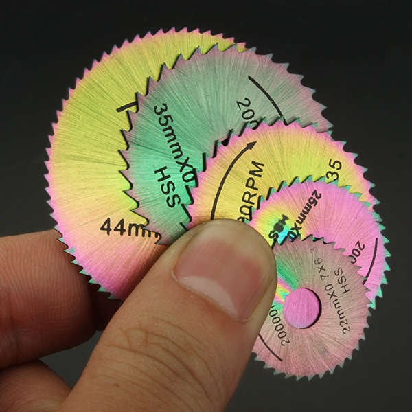 Drillpro 6pcs HSS Circular Saw Blades Set Colored Saw Blades for Dremel Rotary Tools