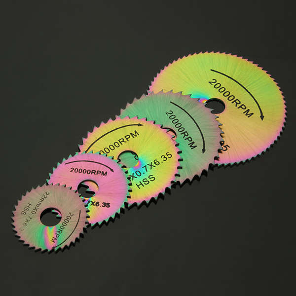 Drillpro 6pcs HSS Circular Saw Blades Set Colored Saw Blades for Dremel Rotary Tools