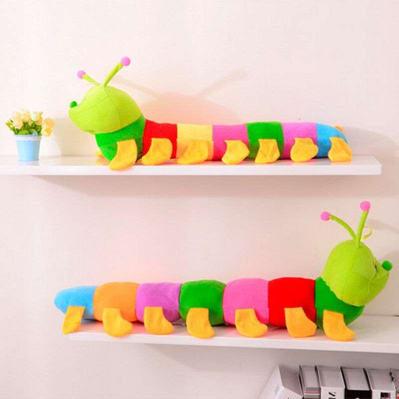 Lovely Colorful Inchworm Soft Caterpillar Developmental Child Toy Doll