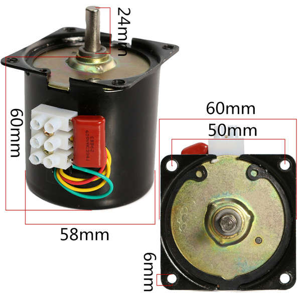 AC 220V 10RPM Electric Synchronous Gear Motor