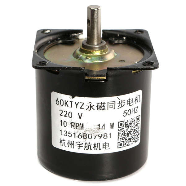 AC 220V 10RPM Electric Synchronous Gear Motor