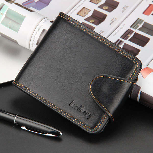Men Wallet, Business Casual Zipper, Short Card Holder Wallet