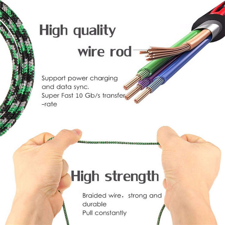 1M 3.3FT Type C Cable Male To USB 2.0 A Male USB 3.1 Data Sync Charger Cord For MacBook OnePlus 2