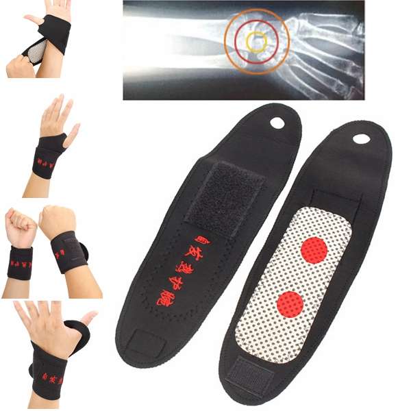 Tourmaline Self Heating Magnetic Wrist Support Brace Strap Wristband Pain Relief