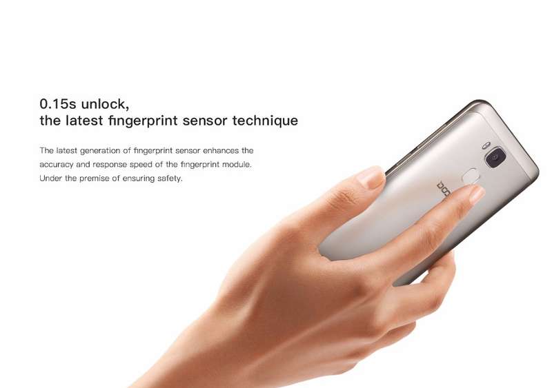 DOOGEE Y6 5.5 Inch Fingerprint 2GB RAM 16GB ROM MTK6750 Octa Core 4G Smartphone