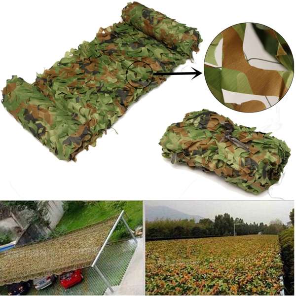 3MX5M Hunting Camping Jungle Camouflage Net Mesh Woodlands Blinds Military Camo Cover