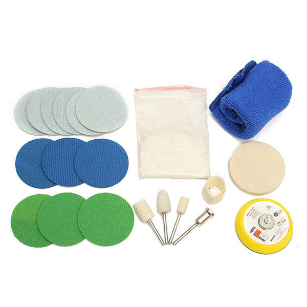 12pcs 320-7000 Grit Sandpapes with 4pcs Polishing Wood Felt