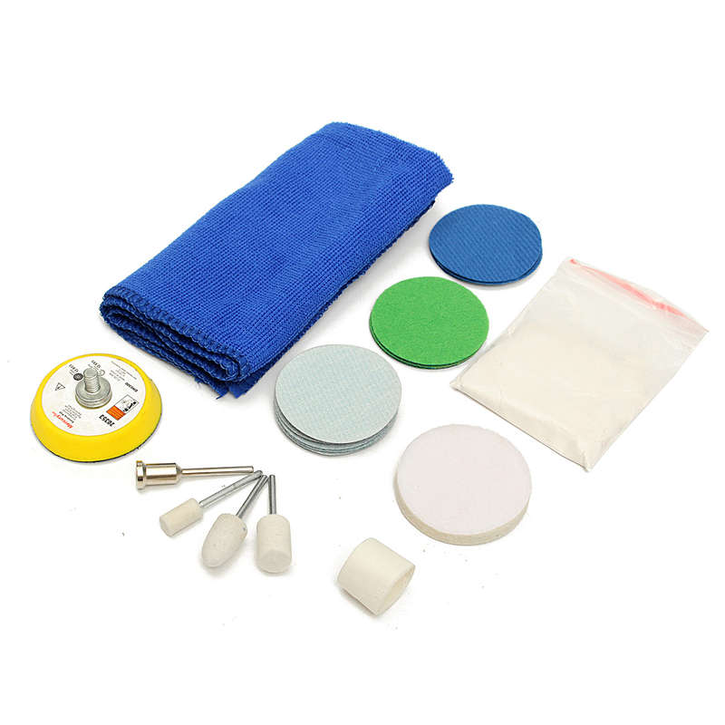 12pcs 320-7000 Grit Sandpapes with 4pcs Polishing Wood Felt