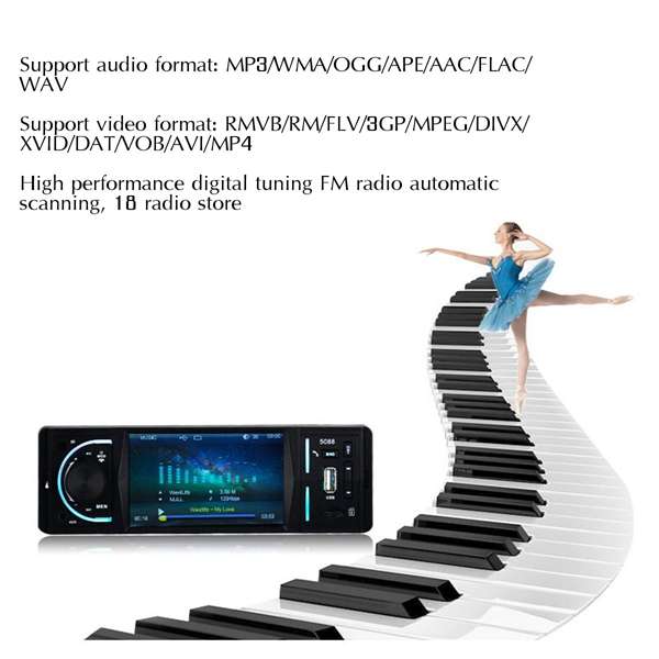 4.1 inch TFT Screen Car DVD Player MP5 MP4 Bluetooth Handsfree FM AM Radio USB AUX