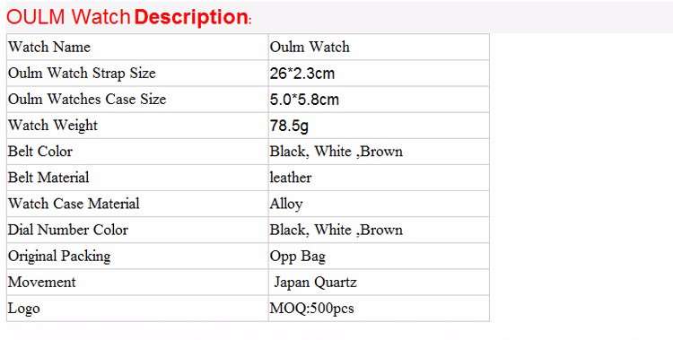 OULM Men Watch