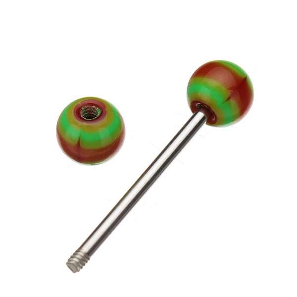  Tongue Barbell Bar Rings, Piercing Body Jewelry Rings