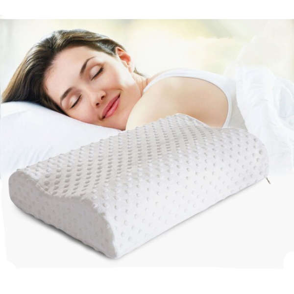 Washable White Slow Rebound Memory Foam Pillow Neck Soft Cervical Healthcare Pillows
