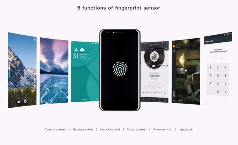 DOOGEE Y6 5.5 Inch Fingerprint 2GB RAM 16GB ROM MTK6750 Octa Core 4G Smartphone