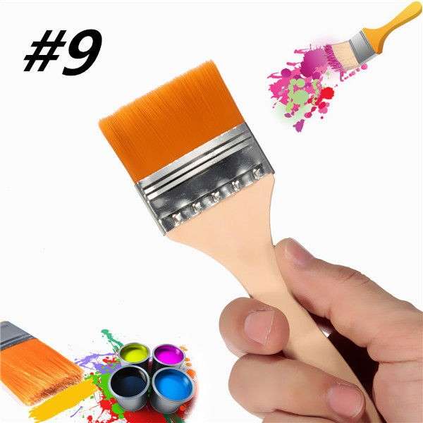 Number 9 Nylon Paint Brush Artists Acrylic Oil Paint Varnish Brushes Painting