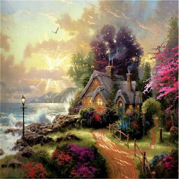 40x50cm Framed Picture Paint on Canvas DIY Digital Oil Painting By Numbers Home Decoration