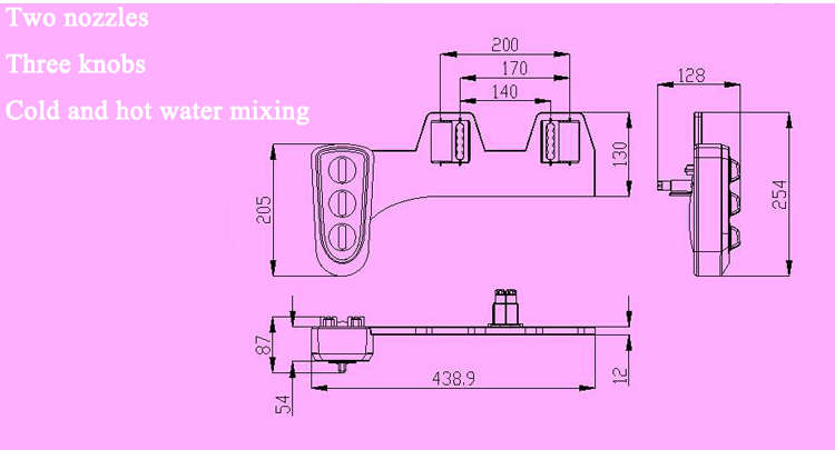 Smart Toilet Bidet Flushbonading Female hygeian Flushing Device