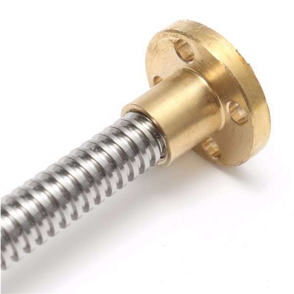 T8 500mm Lead Screw Set with Shaft Coupling and Mounted Ball Bearing