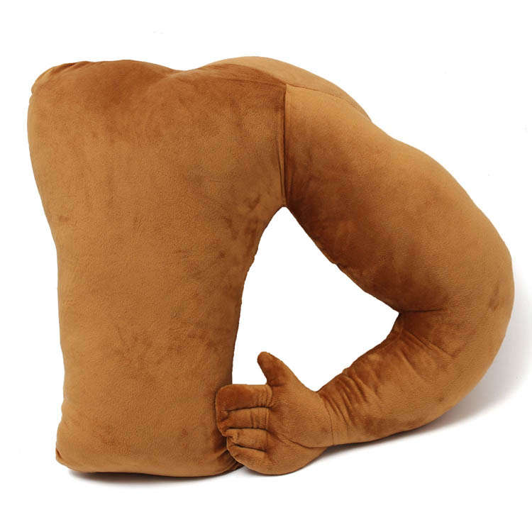 muscle man arm shape pillow cushion