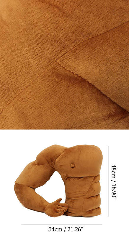 muscle man arm shape pillow cushion