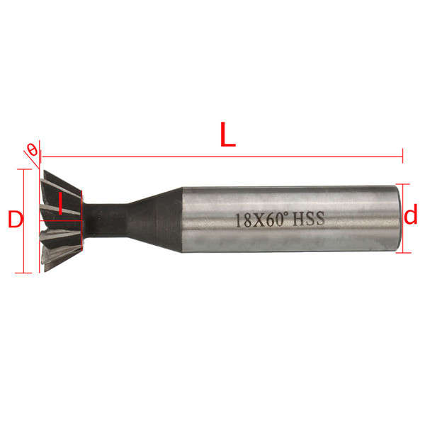 60 Degree 10-35mm Dovetail Cutter