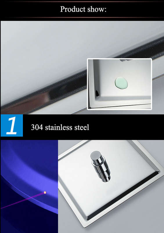 8 Inch Stainless Steel Bathroom Square Silver Pressurize Rainfall Shower Head Chrome Finish