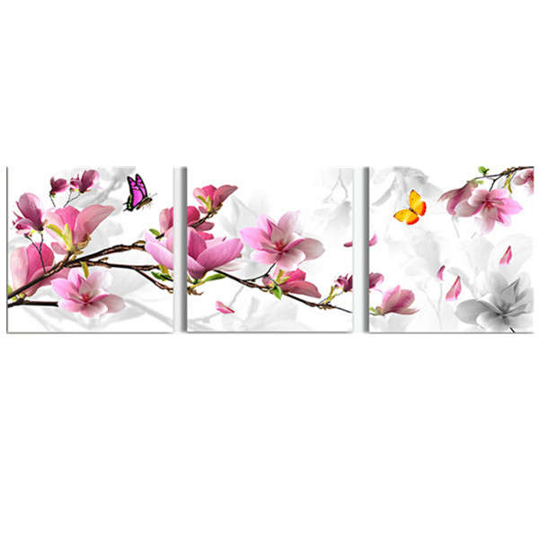 3Pcs Flower Combination Painting Oil Painting Printed On Canvas Home Decorative Art Picture
