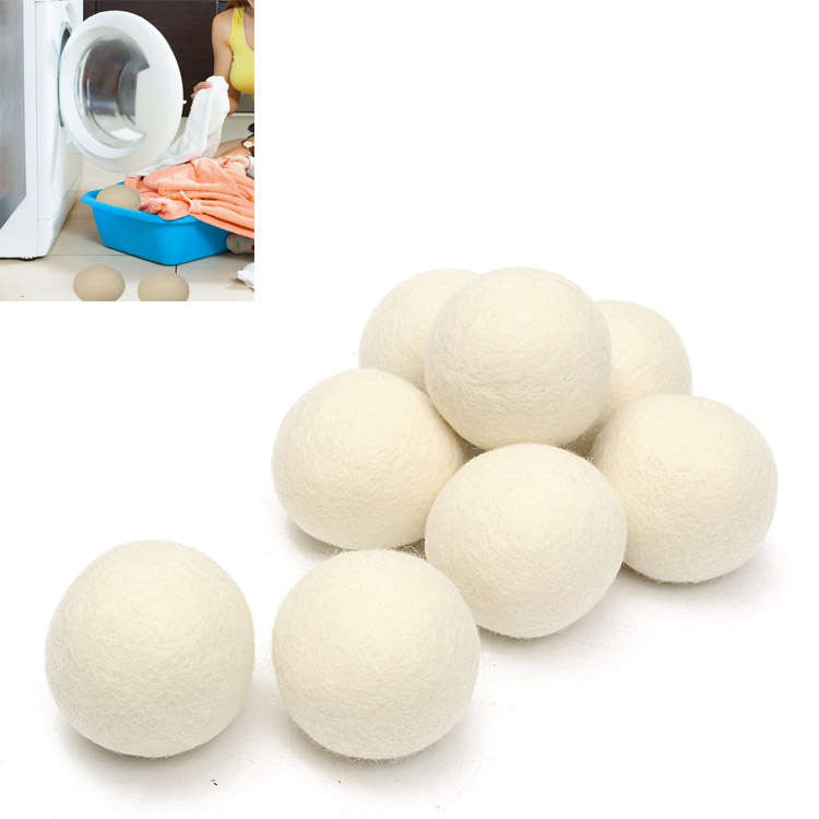 8pcs XL Wool Dryer Ball Reusable Natrual Fabric Softener Balls for Clothes Drying Machine