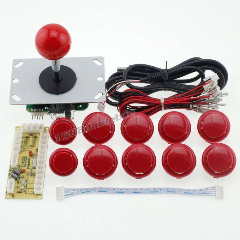 Game DIY Arcade Set Kits Replacement Parts USB Encoder to PC Joystick and Buttons