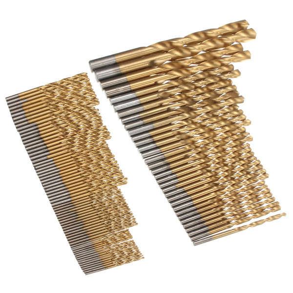 100pcs 1.5mm - 10mm Titanium Coated Drill Bit