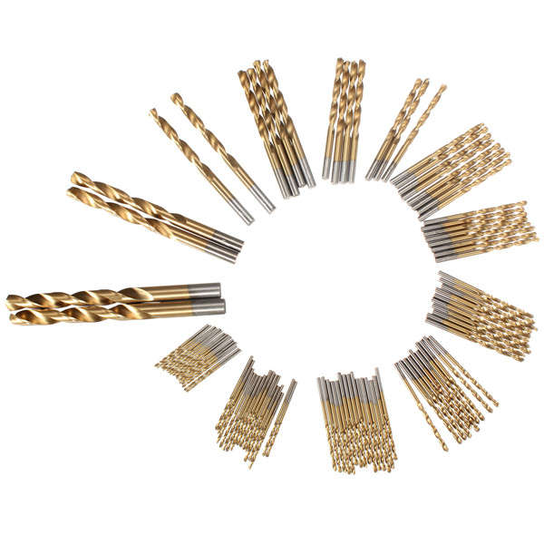 100pcs 1.5mm - 10mm Titanium Coated Drill Bit