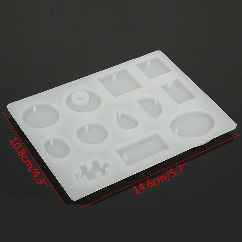 12 Models Silicone Mold Mould Resin DIY Pendant Jewelry Tools Accessories